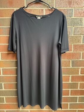 Dress | J. Jill Black Shift | Size L | Minimalist Sheath | Short Sleeve